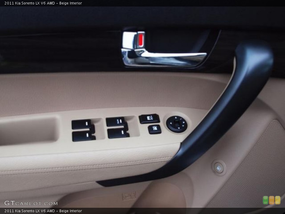 Beige Interior Controls for the 2011 Kia Sorento LX V6 AWD #62802304