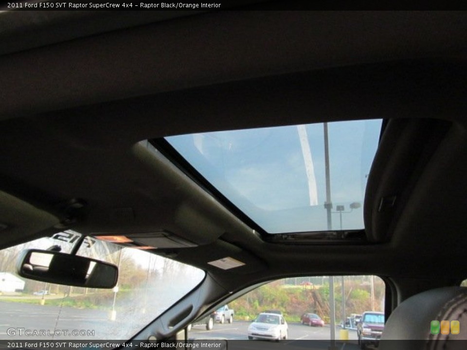 Raptor Black/Orange Interior Sunroof for the 2011 Ford F150 SVT Raptor SuperCrew 4x4 #62803573