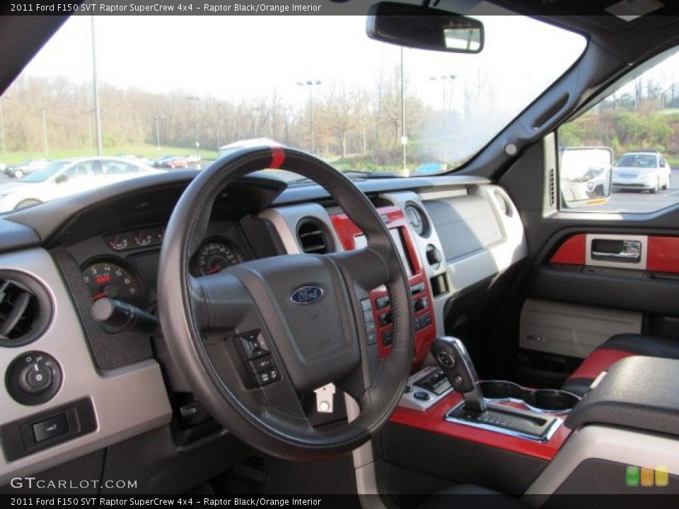 Raptor Black/Orange Interior Steering Wheel for the 2011 Ford F150 SVT Raptor SuperCrew 4x4 #62803597