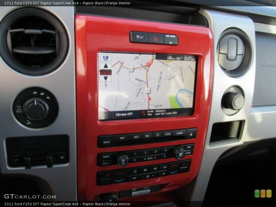 Raptor Black/Orange Interior Navigation for the 2011 Ford F150 SVT Raptor SuperCrew 4x4 #62803616