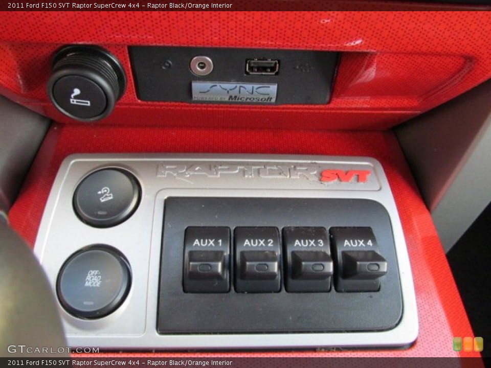 Raptor Black/Orange Interior Controls for the 2011 Ford F150 SVT Raptor SuperCrew 4x4 #62803621