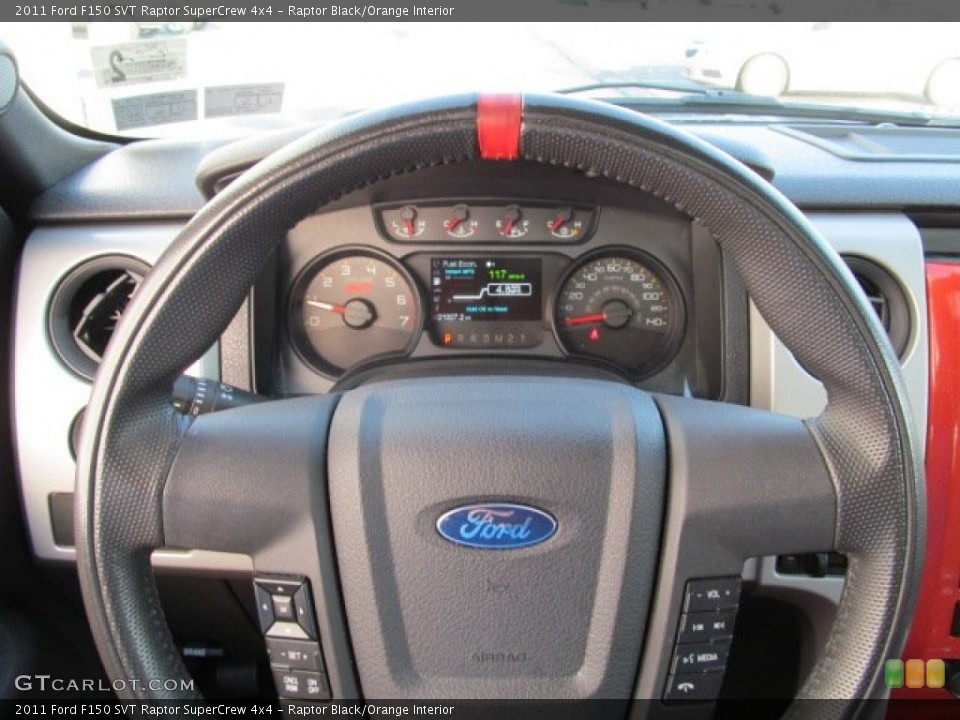Raptor Black/Orange Interior Steering Wheel for the 2011 Ford F150 SVT Raptor SuperCrew 4x4 #62803630