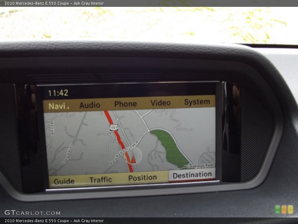 Ash Gray Interior Navigation for the 2010 Mercedes-Benz E 550 Coupe #62805917
