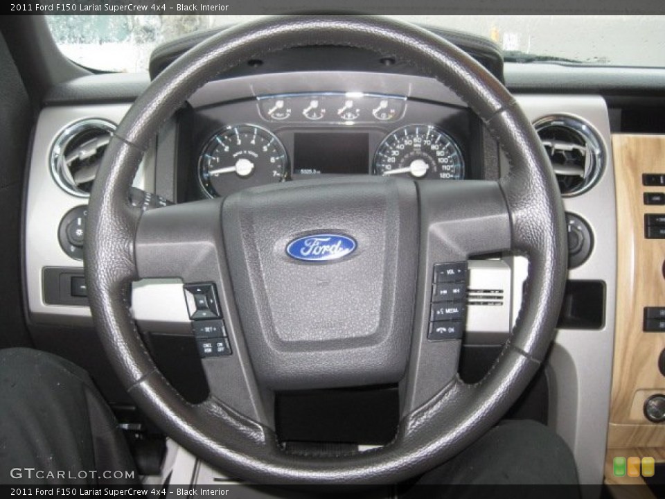 Black Interior Steering Wheel for the 2011 Ford F150 Lariat SuperCrew 4x4 #62806280