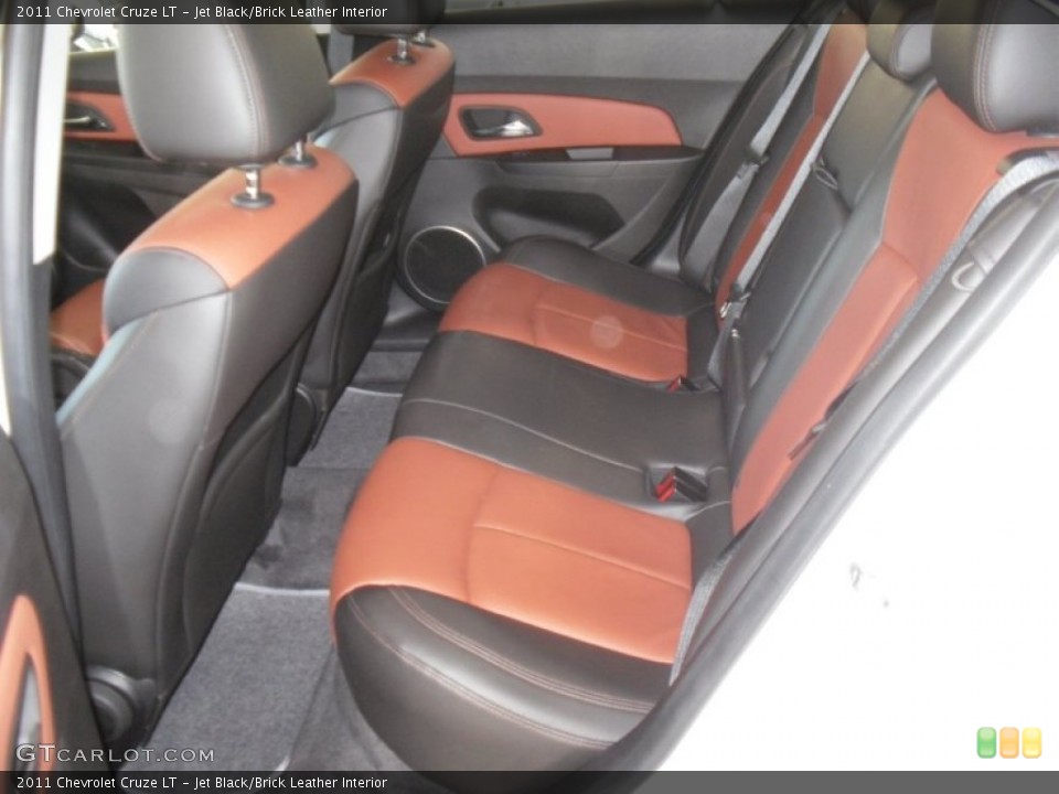 Jet Black/Brick Leather Interior Rear Seat for the 2011 Chevrolet Cruze LT #62809162