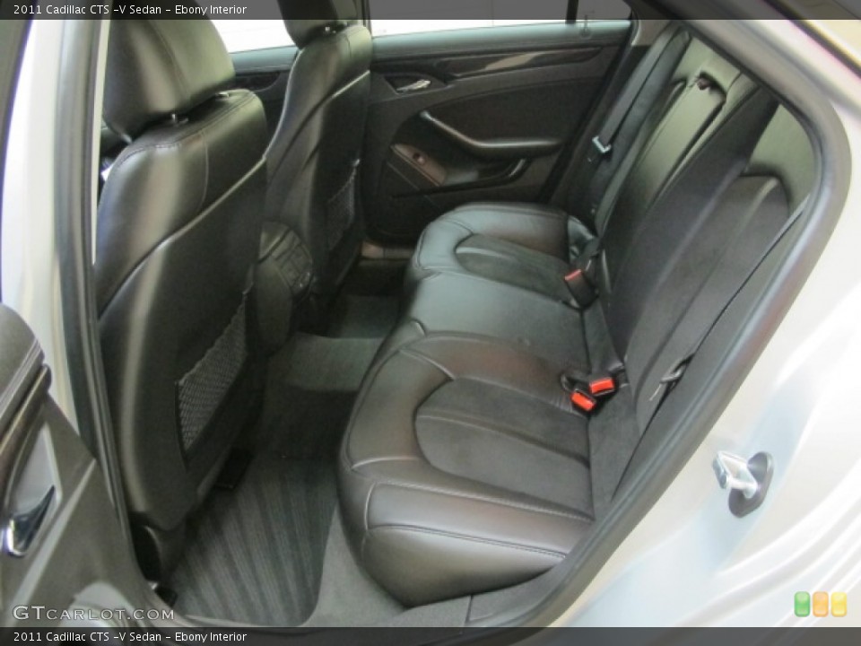 Ebony Interior Rear Seat for the 2011 Cadillac CTS -V Sedan #62811946