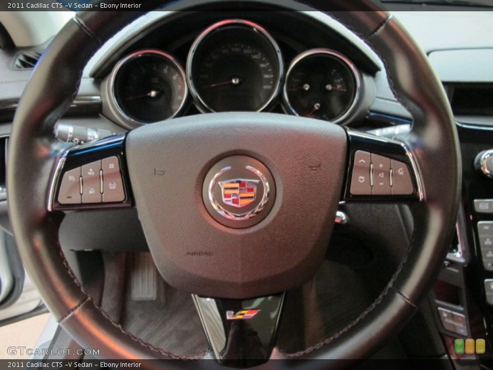 Ebony Interior Steering Wheel for the 2011 Cadillac CTS -V Sedan #62812117