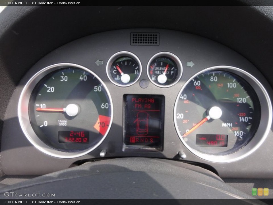 Ebony Interior Gauges for the 2003 Audi TT 1.8T Roadster #62813899