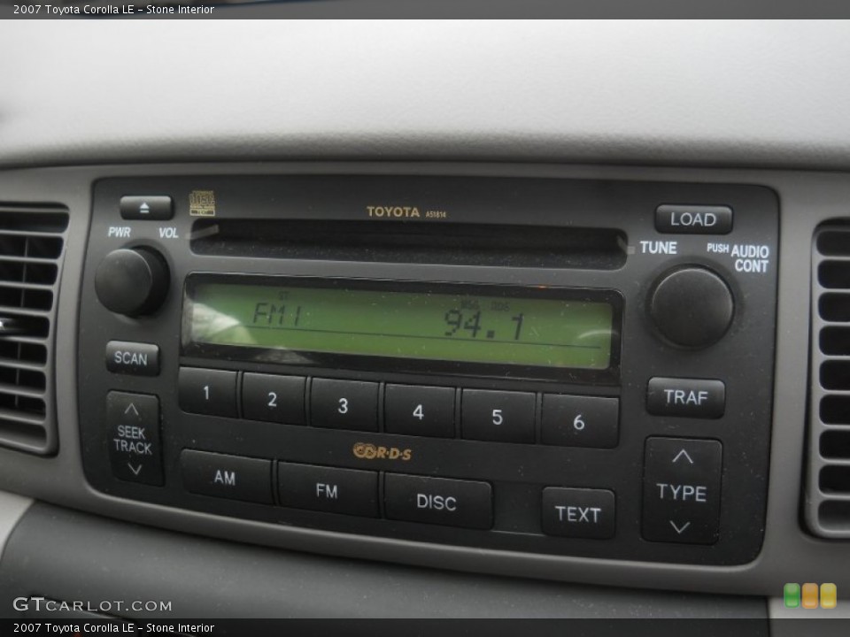 Stone Interior Audio System for the 2007 Toyota Corolla LE #62814649