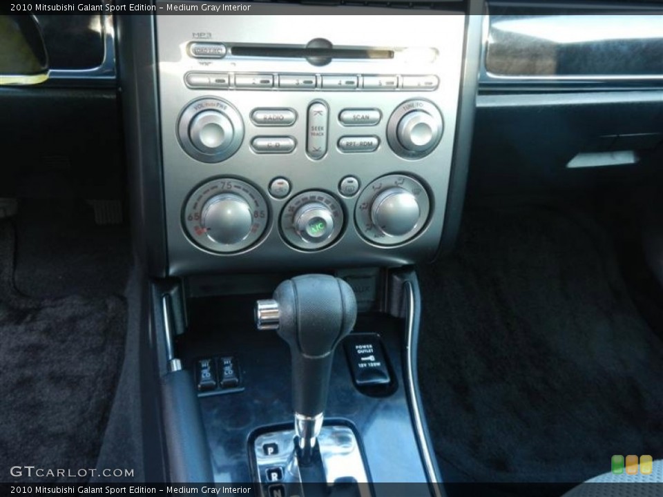 Medium Gray Interior Controls for the 2010 Mitsubishi Galant Sport Edition #62815677
