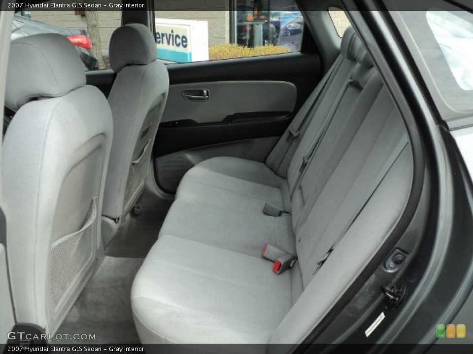 Gray Interior Rear Seat for the 2007 Hyundai Elantra GLS Sedan #62816723
