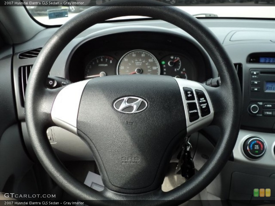 Gray Interior Steering Wheel for the 2007 Hyundai Elantra GLS Sedan #62816740