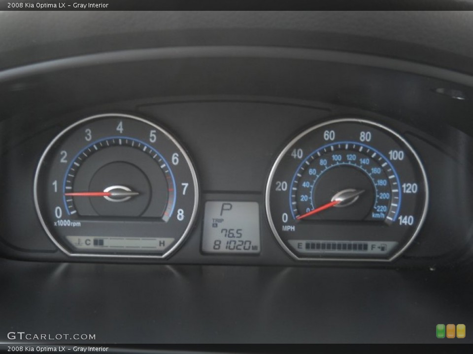Gray Interior Gauges for the 2008 Kia Optima LX #62819650