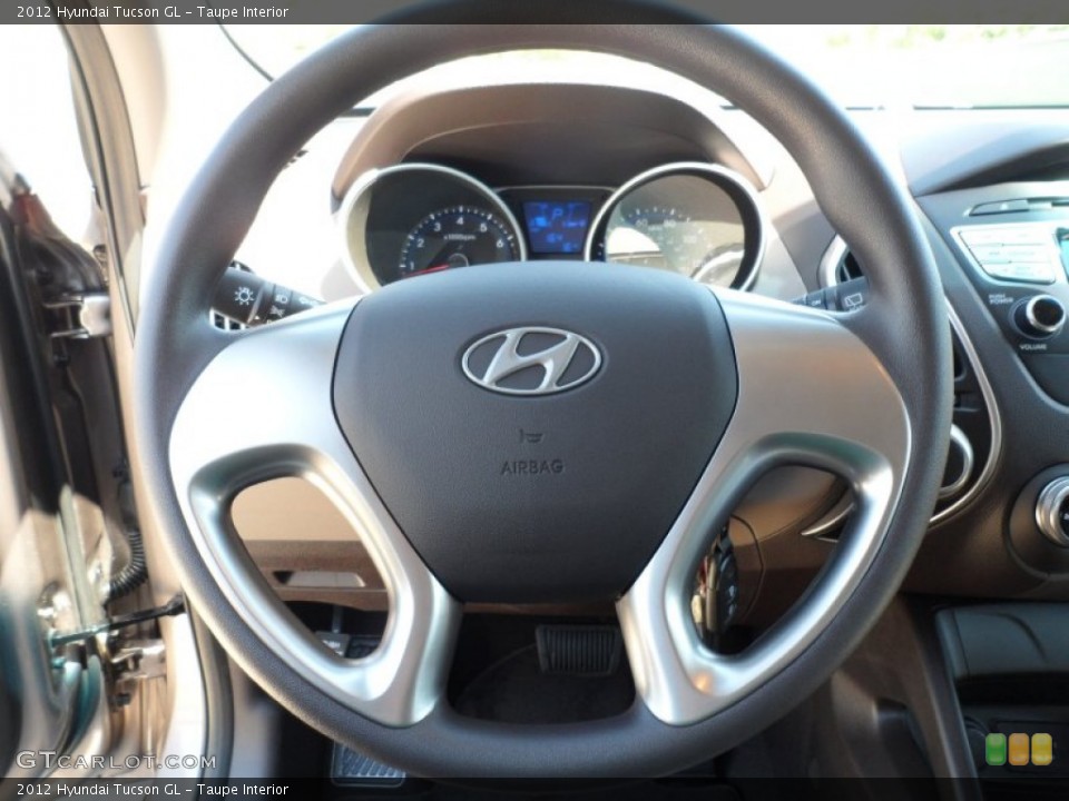 Taupe Interior Steering Wheel for the 2012 Hyundai Tucson GL #62822797