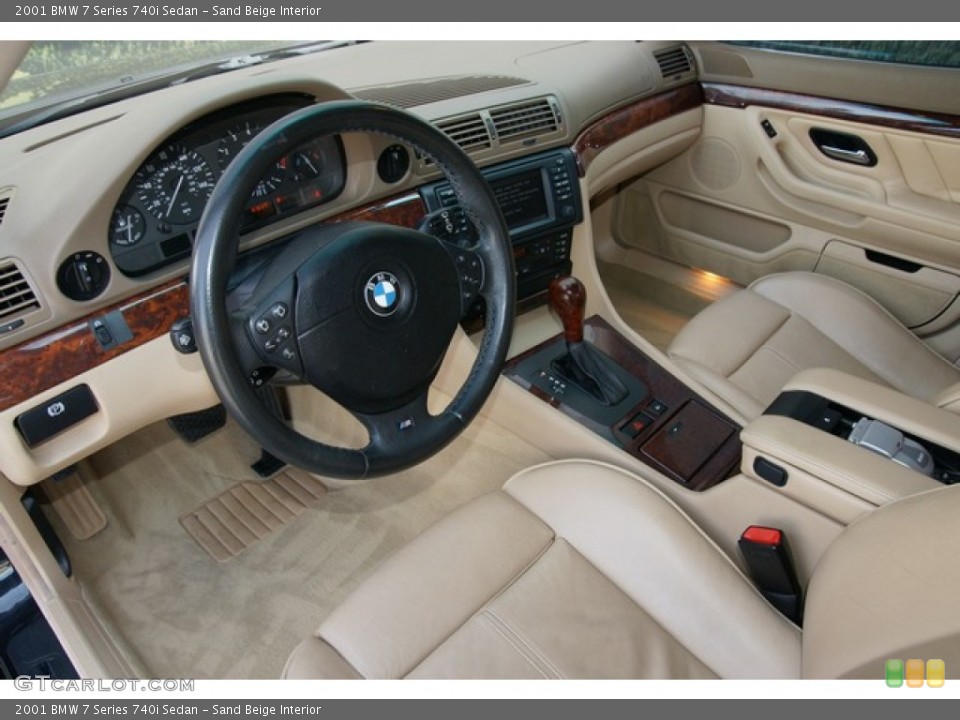 Sand Beige Interior Prime Interior for the 2001 BMW 7 Series 740i Sedan #62822902