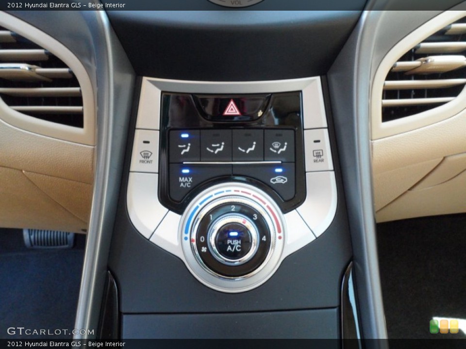 Beige Interior Controls for the 2012 Hyundai Elantra GLS #62823064