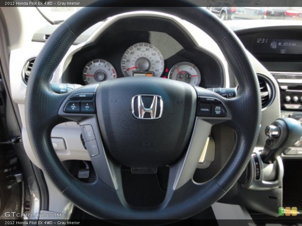 Gray Interior Steering Wheel for the 2012 Honda Pilot EX 4WD #62824567