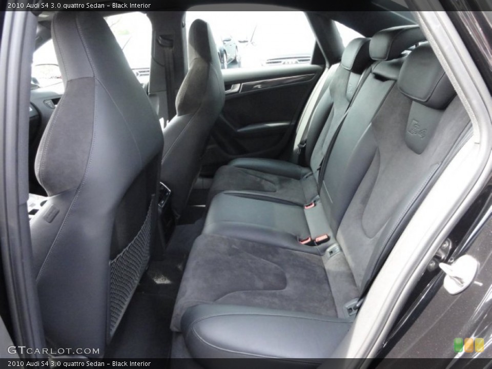 Black Interior Rear Seat for the 2010 Audi S4 3.0 quattro Sedan #62828353