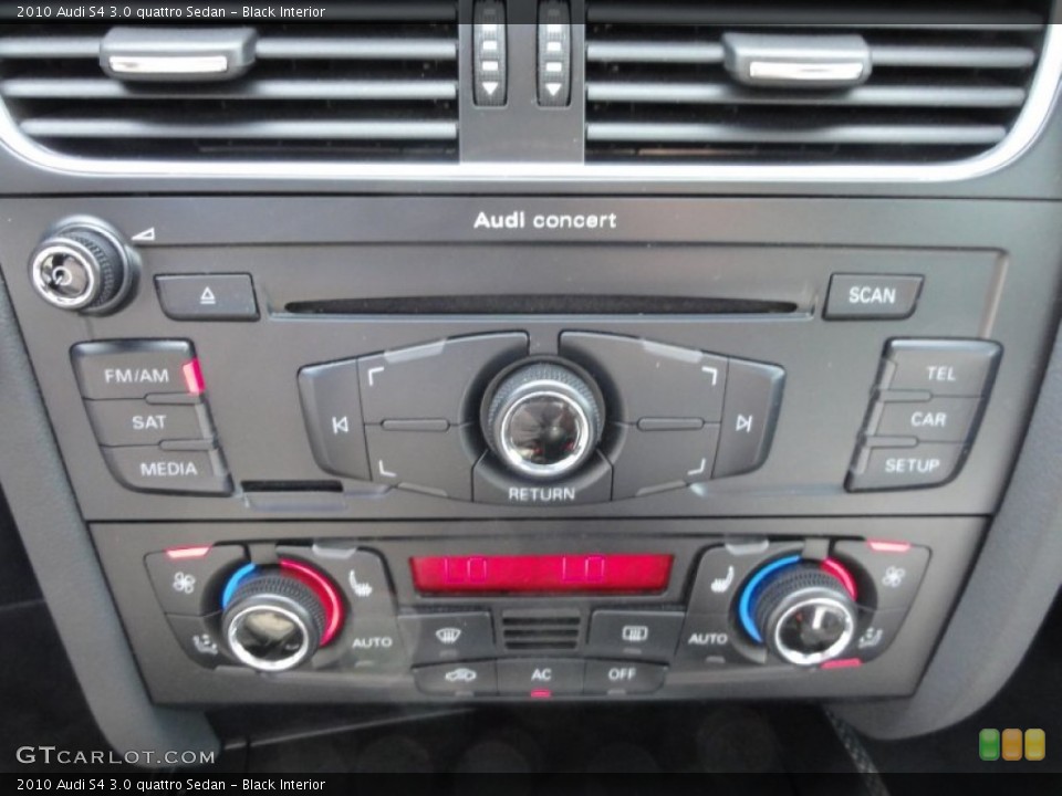 Black Interior Controls for the 2010 Audi S4 3.0 quattro Sedan #62828428