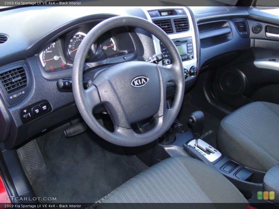 Black 2009 Kia Sportage Interiors