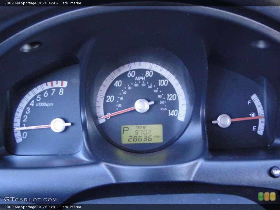 Black Interior Gauges for the 2009 Kia Sportage LX V6 4x4 #62828728