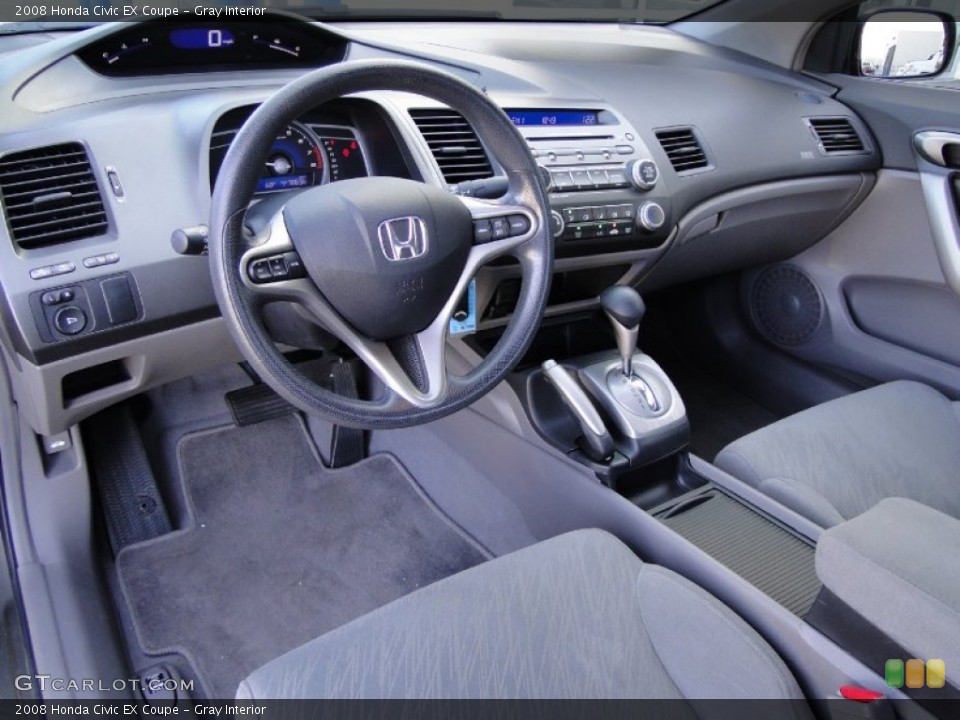 Gray Interior Prime Interior for the 2008 Honda Civic EX Coupe #62829391