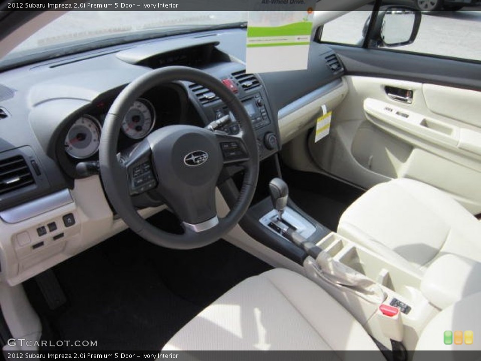 Ivory Interior Prime Interior for the 2012 Subaru Impreza 2.0i Premium 5 Door #62834342