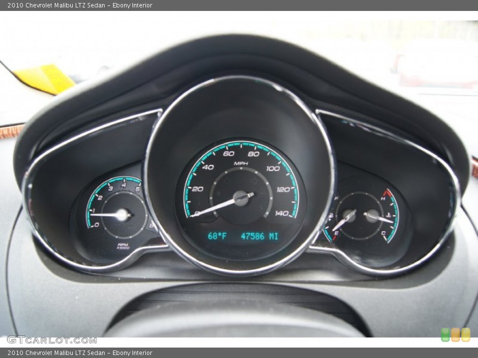 Ebony Interior Gauges for the 2010 Chevrolet Malibu LTZ Sedan #62836425