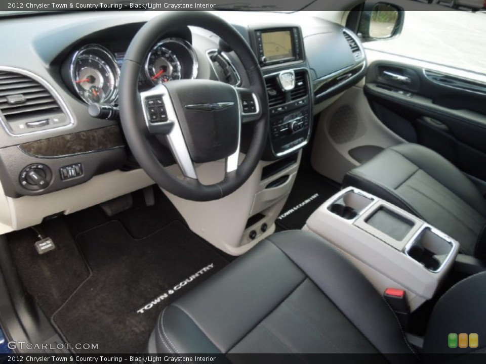 Black/Light Graystone Interior Prime Interior for the 2012 Chrysler Town & Country Touring #62836836