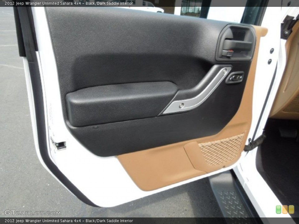 Black/Dark Saddle Interior Door Panel for the 2012 Jeep Wrangler Unlimited Sahara 4x4 #62836905