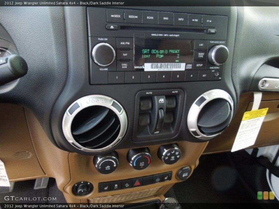 Black/Dark Saddle Interior Controls for the 2012 Jeep Wrangler Unlimited Sahara 4x4 #62836922