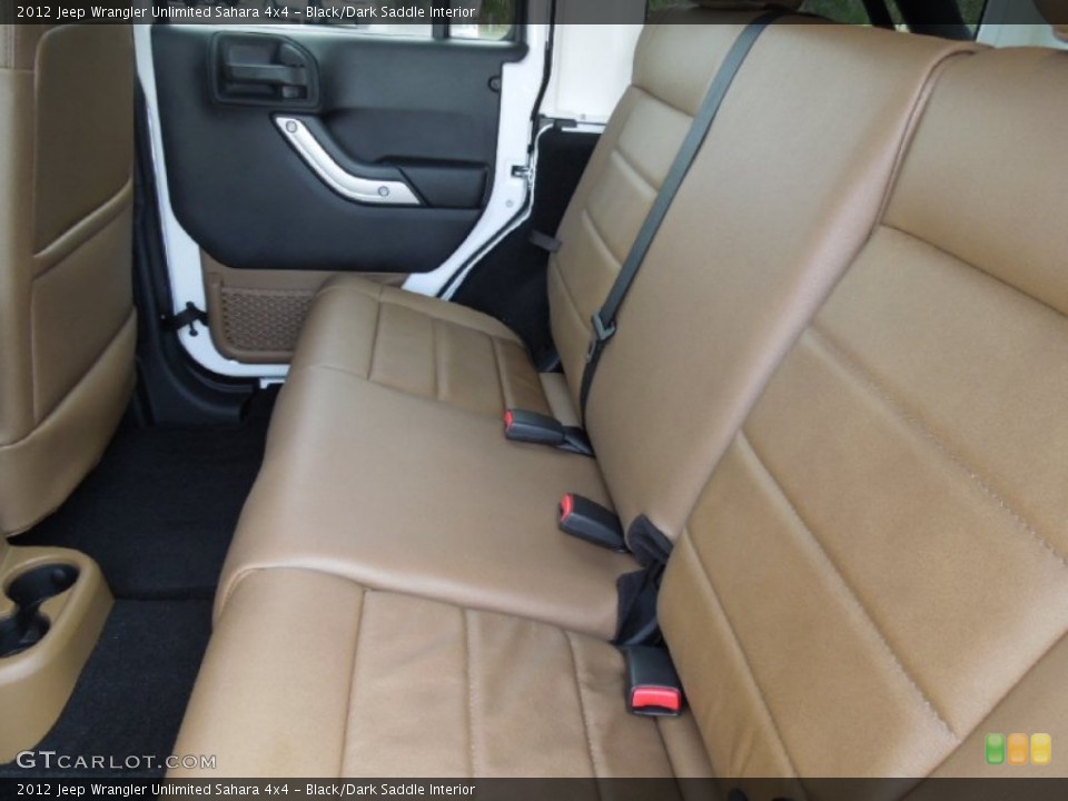 Black/Dark Saddle Interior Rear Seat for the 2012 Jeep Wrangler Unlimited Sahara 4x4 #62836940