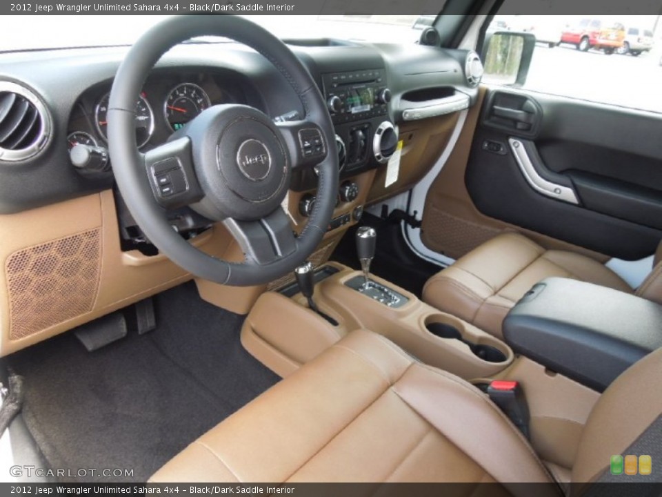 Black/Dark Saddle Interior Prime Interior for the 2012 Jeep Wrangler Unlimited Sahara 4x4 #62836992