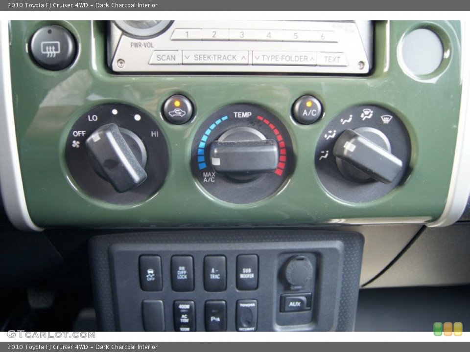 Dark Charcoal Interior Controls for the 2010 Toyota FJ Cruiser 4WD #62837099
