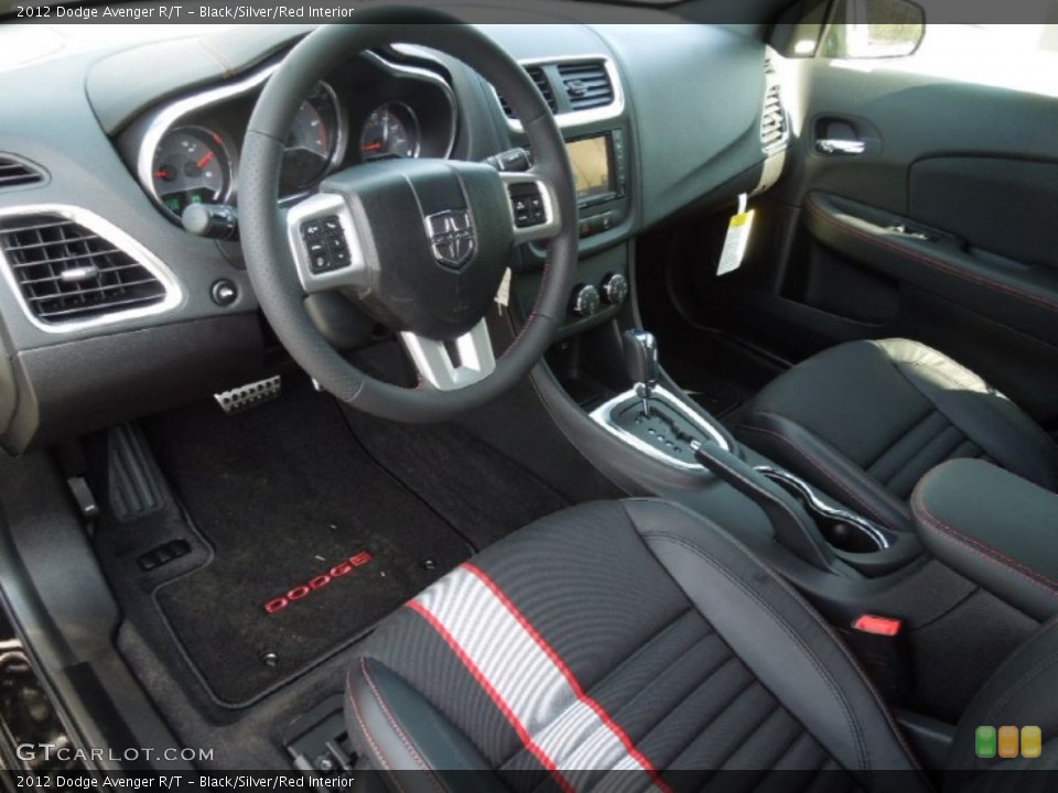 Black/Silver/Red 2012 Dodge Avenger Interiors