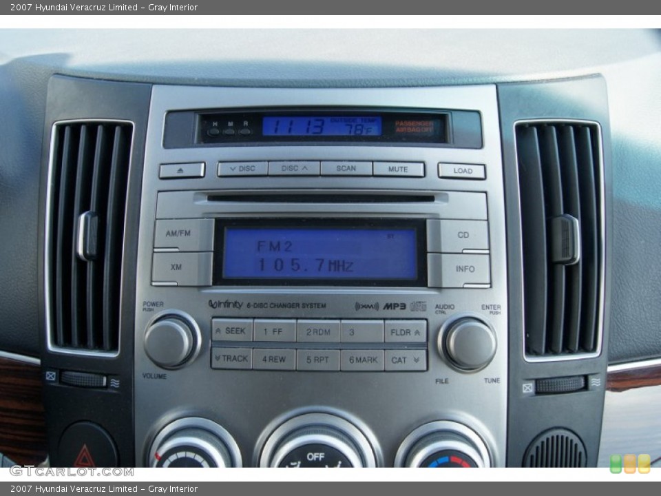 Gray Interior Audio System for the 2007 Hyundai Veracruz Limited #62837897