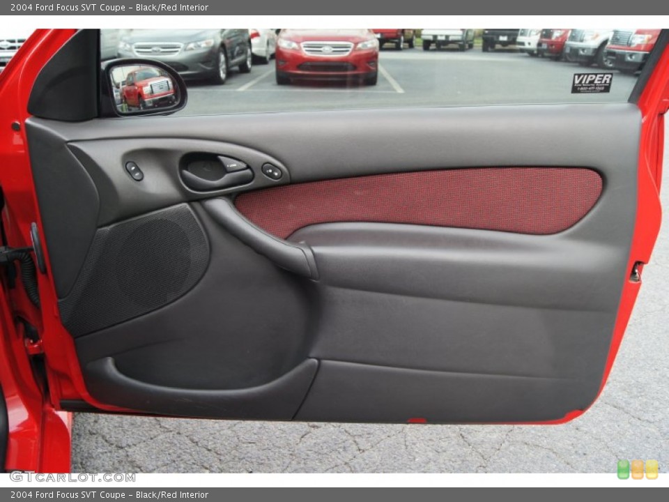 Black/Red Interior Door Panel for the 2004 Ford Focus SVT Coupe #62838270