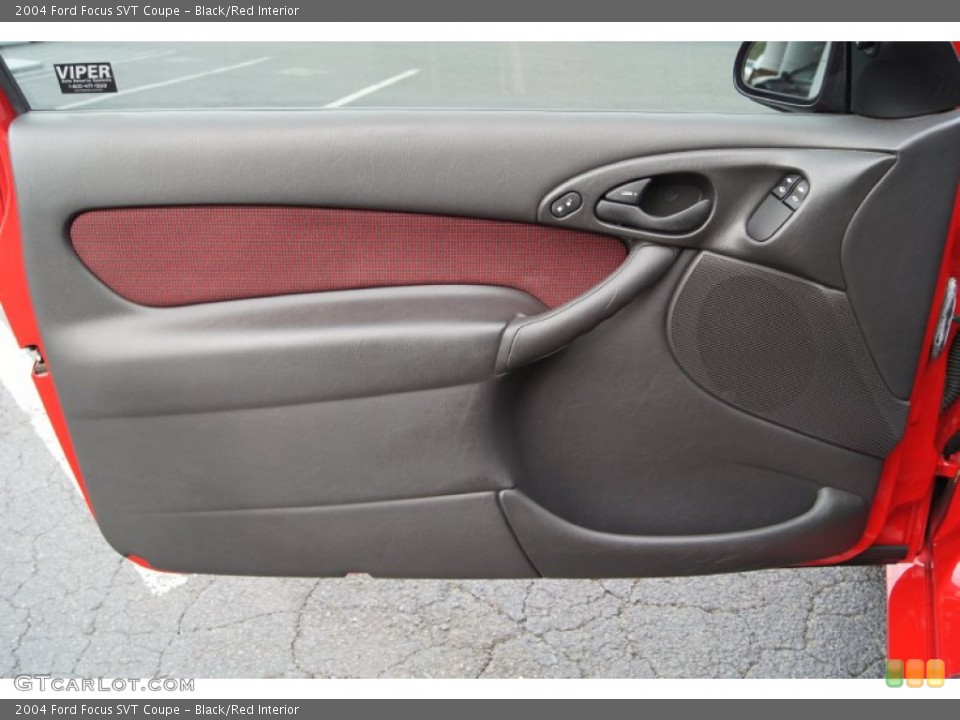 Black/Red Interior Door Panel for the 2004 Ford Focus SVT Coupe #62838294