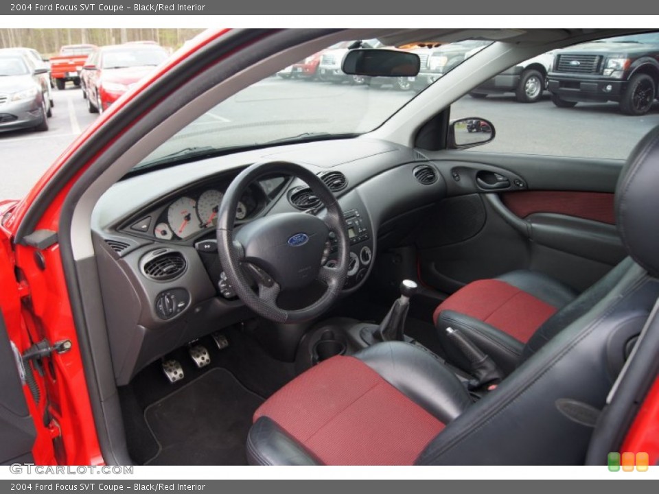 Black/Red 2004 Ford Focus Interiors