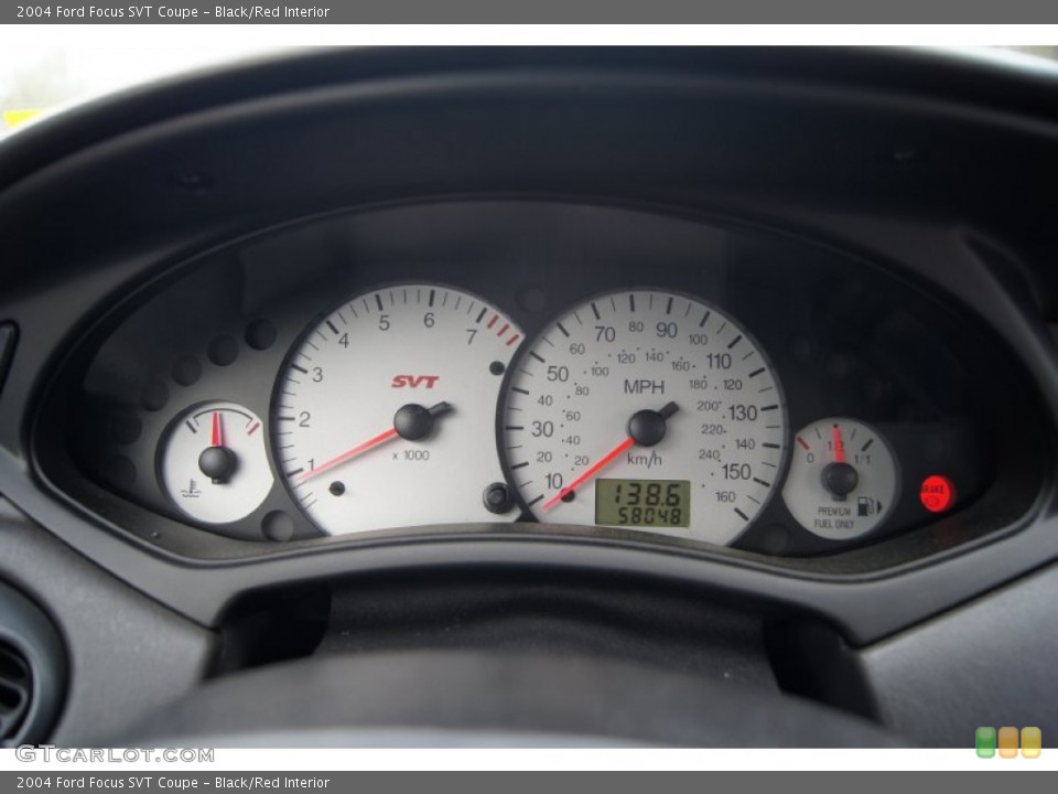Black/Red Interior Gauges for the 2004 Ford Focus SVT Coupe #62838318