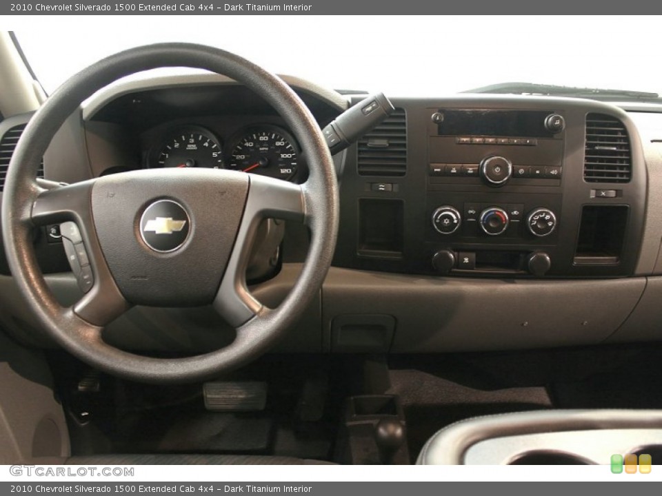 Dark Titanium Interior Controls for the 2010 Chevrolet Silverado 1500 Extended Cab 4x4 #62838814