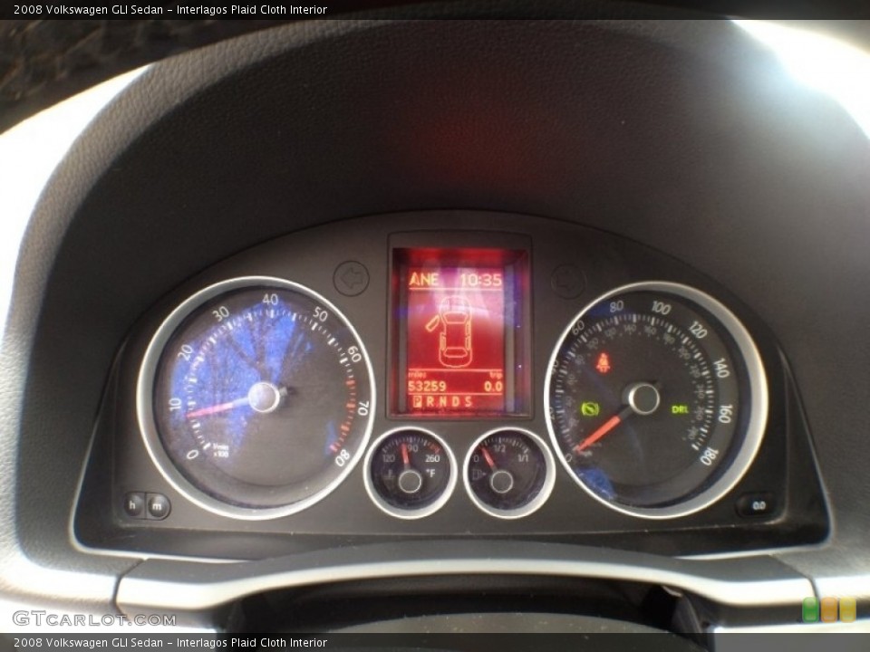 Interlagos Plaid Cloth Interior Gauges for the 2008 Volkswagen GLI Sedan #62841499