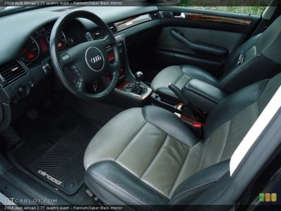 Platinum/Saber Black 2004 Audi Allroad Interiors