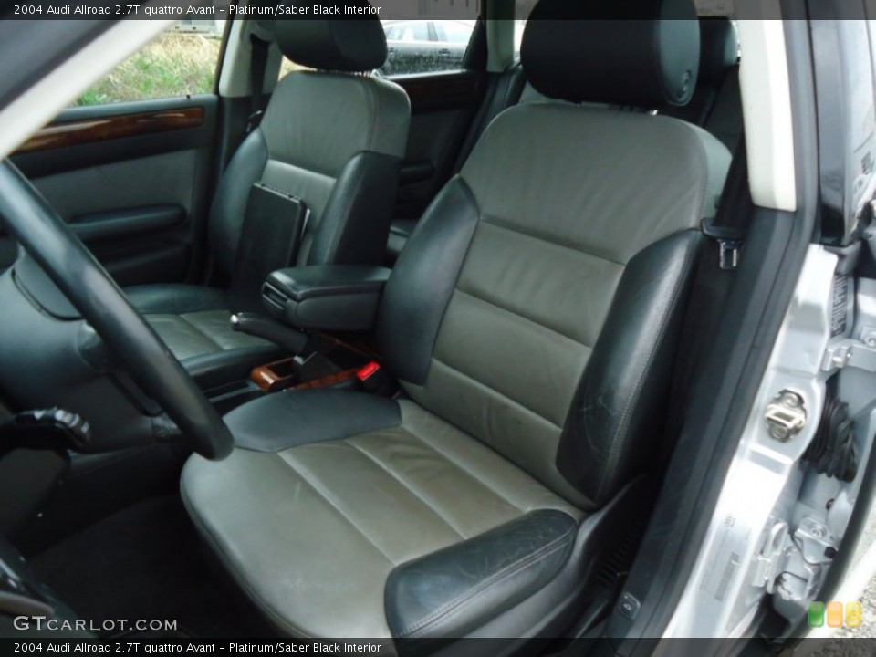 Platinum/Saber Black Interior Front Seat for the 2004 Audi Allroad 2.7T quattro Avant #62845663