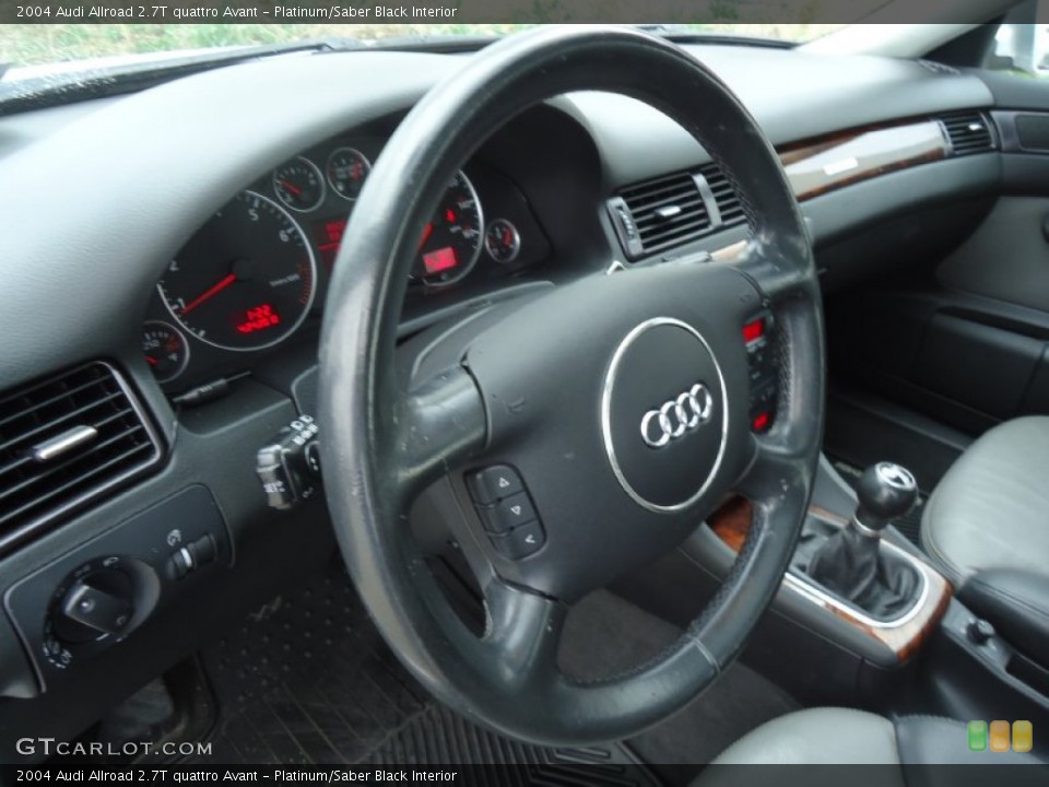 Platinum/Saber Black Interior Steering Wheel for the 2004 Audi Allroad 2.7T quattro Avant #62845690