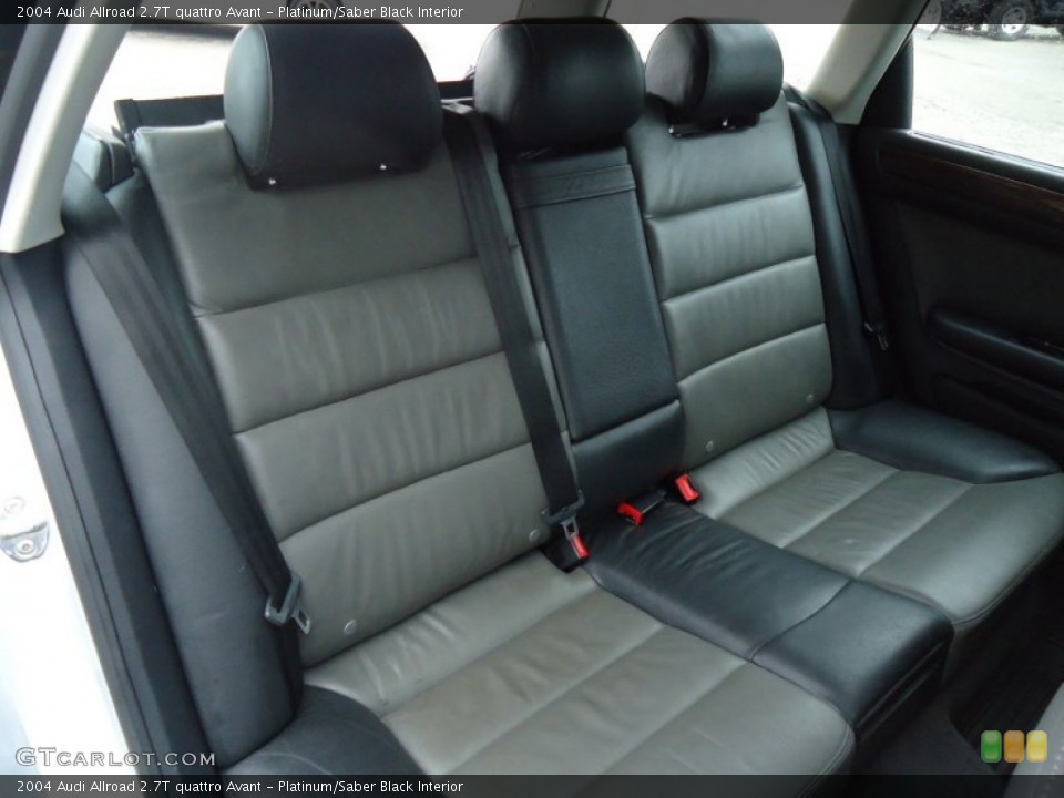Platinum/Saber Black Interior Rear Seat for the 2004 Audi Allroad 2.7T quattro Avant #62845744