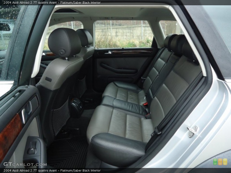 Platinum/Saber Black Interior Rear Seat for the 2004 Audi Allroad 2.7T quattro Avant #62845766