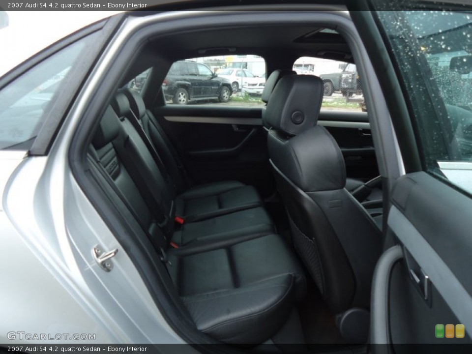 Ebony Interior Rear Seat for the 2007 Audi S4 4.2 quattro Sedan #62846164