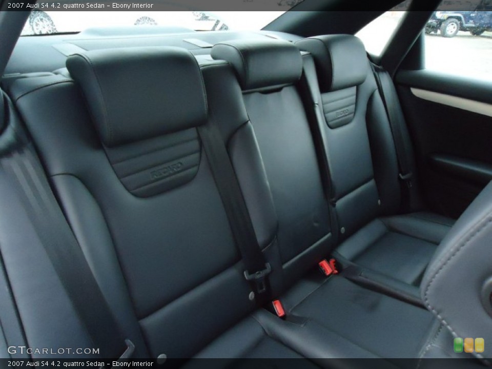 Ebony Interior Rear Seat for the 2007 Audi S4 4.2 quattro Sedan #62846173