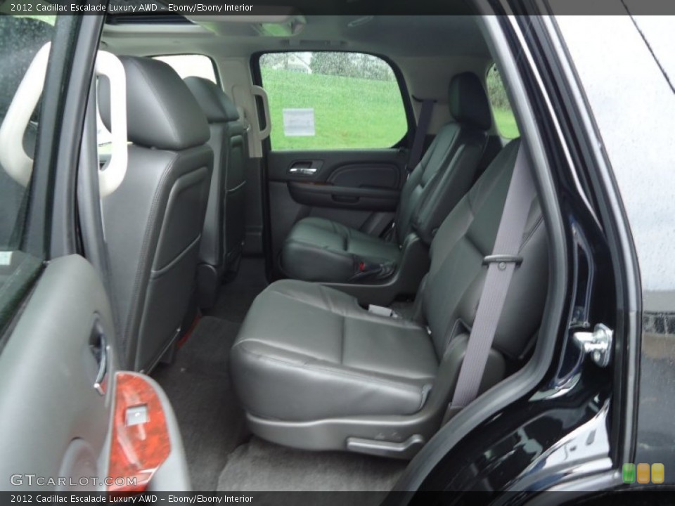 Ebony/Ebony Interior Rear Seat for the 2012 Cadillac Escalade Luxury AWD #62848304